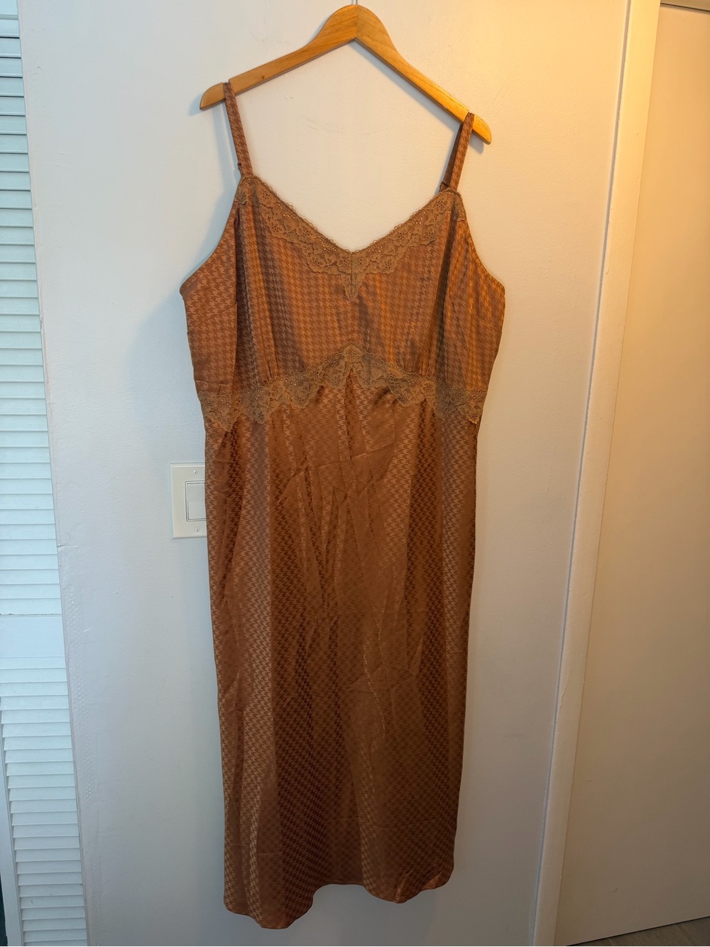 Torrid Brown Lace Slip Dress